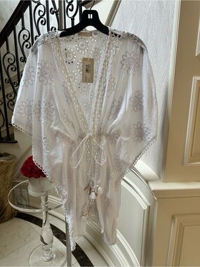 Ramy Brook White Rosella Eyelet Lace Dress